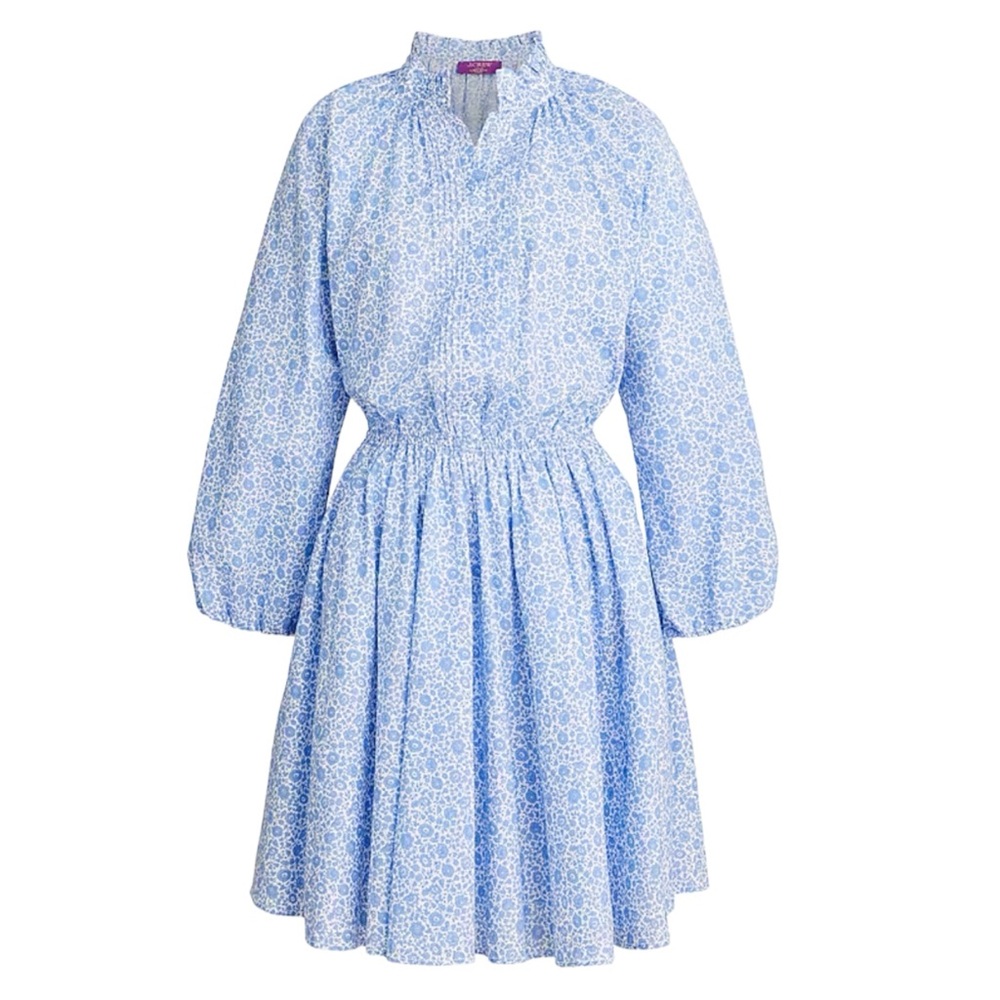 J. Crew Ruffle-Collar Mini Dress in Liberty of London D’Anjo Coast Fabric | XS